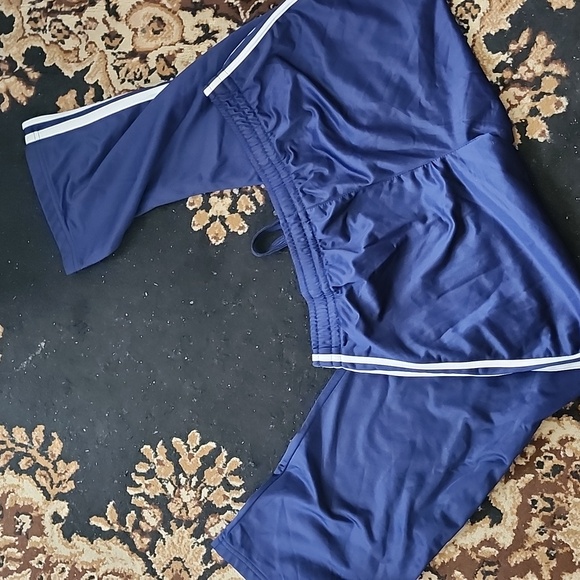 STARTER Blue and White Stripe Jogger Sweatpants Athletic Fit; Navy, Size:XL - Picture 8 of 13